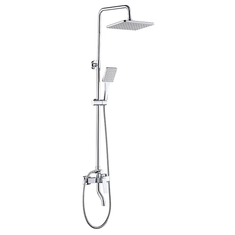 Square Brass Shower Set